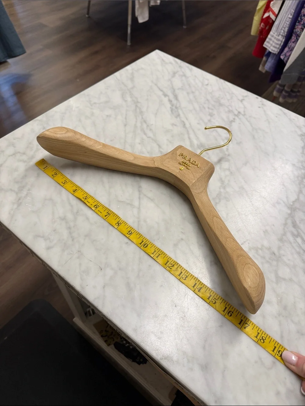 PRADA Large Wooden Hanger for Jacket Sports Coat or Blazer